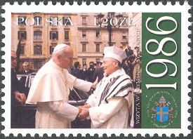 At synagogue, Rome, 1986