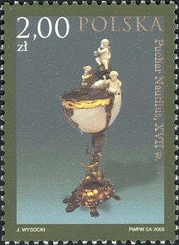 Nautilius wine cup, 17th cent.