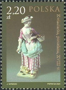 Porcelain Figurine of flower girl, 18th cent.