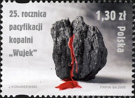 Lump of Coal with a Symbolic Blood Stain