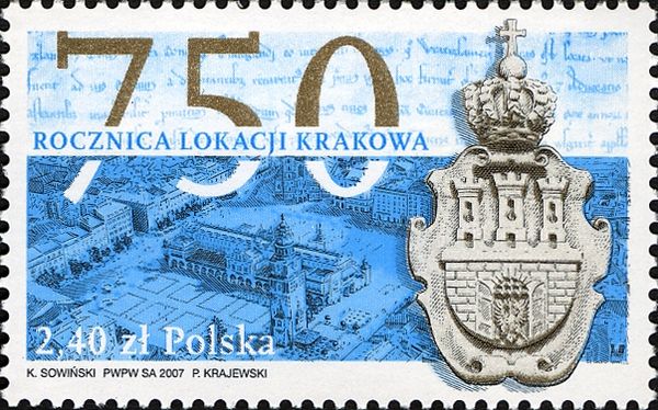 Coat of Arms of Kraków, Background: Main Market Square