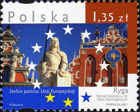 Statue of St. Roland, House of Blackheads, Riga, Latvia
