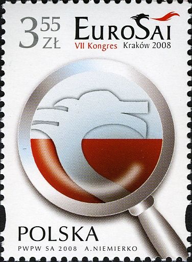 EUROSAI Congress Logo under a Magnifying Glass