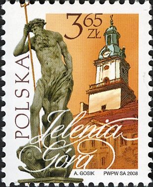 Town Hall and Neptune Fountain, Jelenia Gora