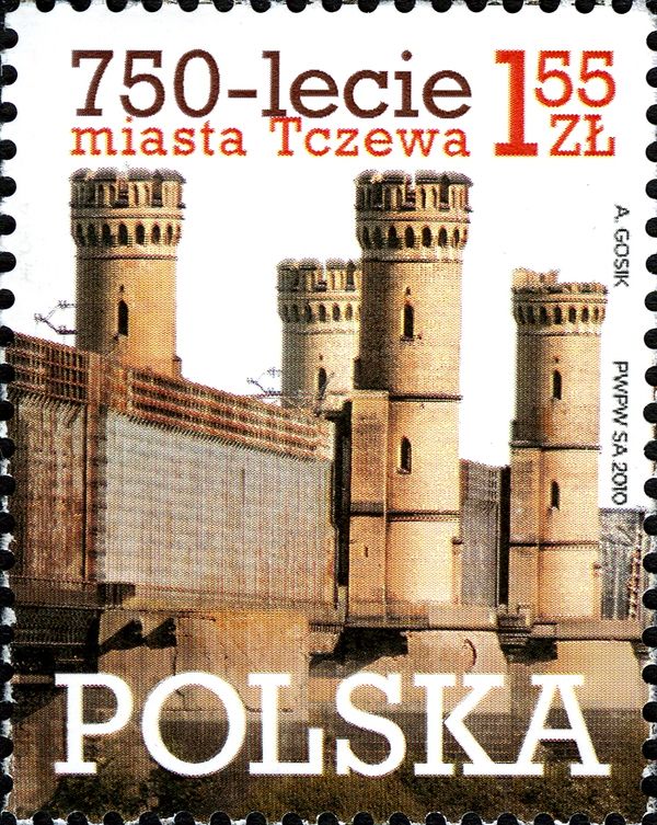 Towers of the Road Bridge in Tczew