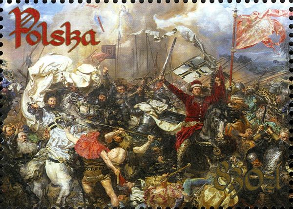 Fragment of Jan Matejko's painting "The Battle of Grunwald"