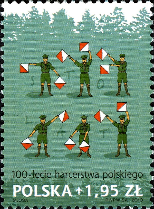 Scouts Displaying the Words: STO LAT (Happy Birthday)