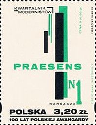 Cover of "Praesens" Journal, by H. Stazewski