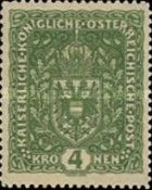 Austria Coat of Arms Stamp overprinted Rzp. Polska