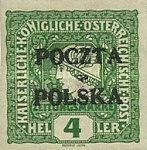 Austria Mercury Newspaper Stamp overprinted Rzp. Polska