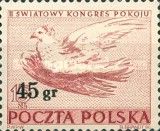 Dove of Peace, Surcharged 45gr on 15zl