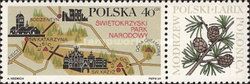 Tourist map of Swietokrzyski National Park, with label