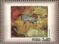 Nude, by Leon Chwistek (1884-1944), Label Right
