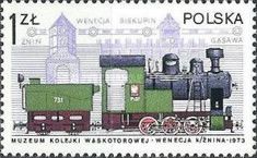 Narrowgauge engine "Py-23" and gothic Tower, Biskupin