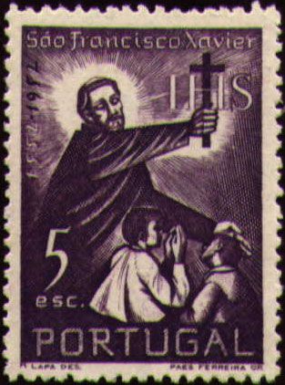 St. Francis Xavier (1506-1552) with 2 children