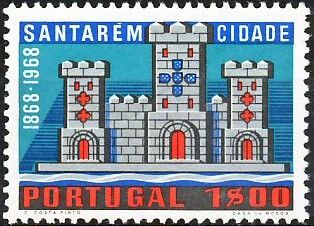 Santarem Castle (detail of Santarem coat of arms)