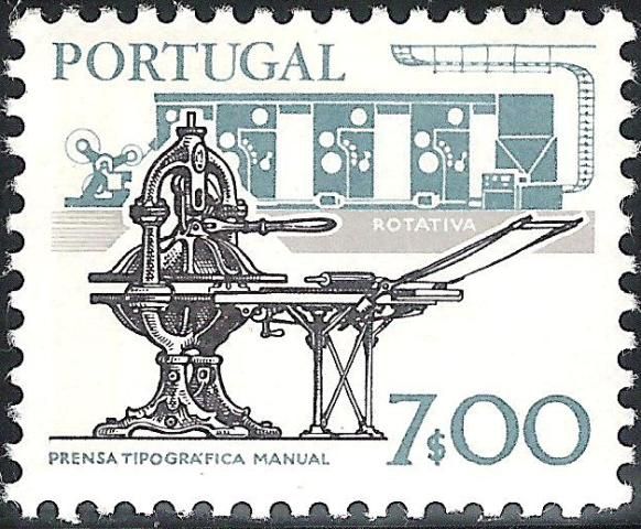 Hand press and modern printing press