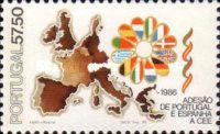 Accession of Portugal and Spain to E E C