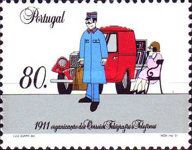 Postman, mail van and switchboard operator