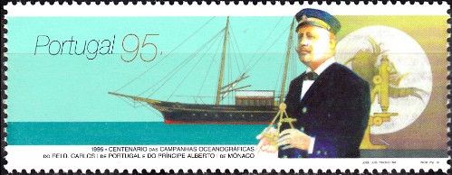 King Carlos I holding sextant