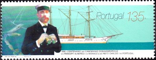 Prince Albert I of Monaco holding binoculars