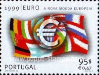 Flags of EU countries and Euro symbol