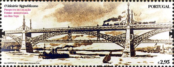 Railroad over river Tejo