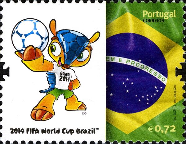 Mascot and Flag