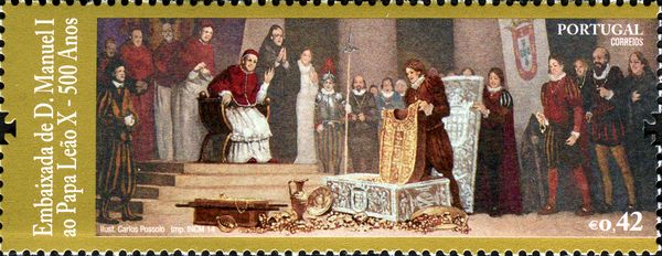 King Manuel I and Pope Leo X