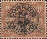 Telegraph stamp surcharged CORREOS 5 CENTAVOS