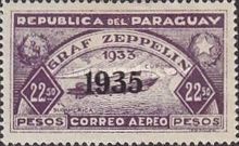 Graf Zeppelin with overprint "1935"