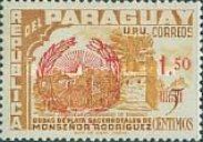 Jesuit Ruins stamps of 1955 surcharged
