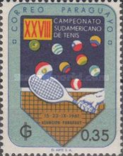 Tenis Racket and Balls in Flag Colors