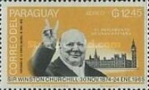 Winston Churchill in front of the Parliament building
