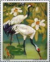 Red crowned cranes and elephant apple