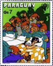 Snow White dwarf in bed