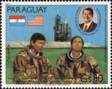 Astronauts John Young and Robert Crippen
