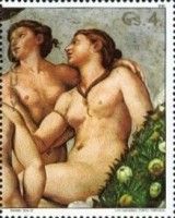 Cupid and the Three Graces, fresco