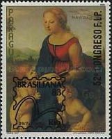 Madonna painting by Raphael (1483-1520), Overprinted