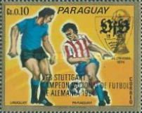 Players from Uruguay and Paraguay - Overprint
