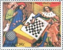 Chess player;. Book Illustration of 14th century
