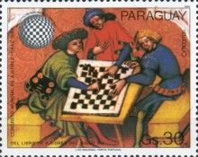 Chess player;. Book Illustration of 14th century