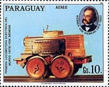 First electric locomotive; Werner von Siemens (1816-1892)