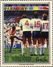 Scenes from the games of the Paraguayan national team