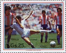 Scenes from the games of the Paraguayan national team