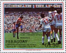 Scenes from the games of the Paraguayan national team
