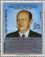 President Alfredo Stroessner - Overprinted