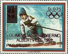 Slalom skiing