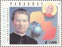 Don Bosco and Map of Paraguay