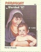 Madonna with Child by Hernán Miranda